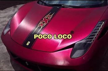 

Hot Rose Red Chrome Brushed Vinyl Wrap Film With Air Release Metallic Brushed Alumium Foil For Car Wrapping