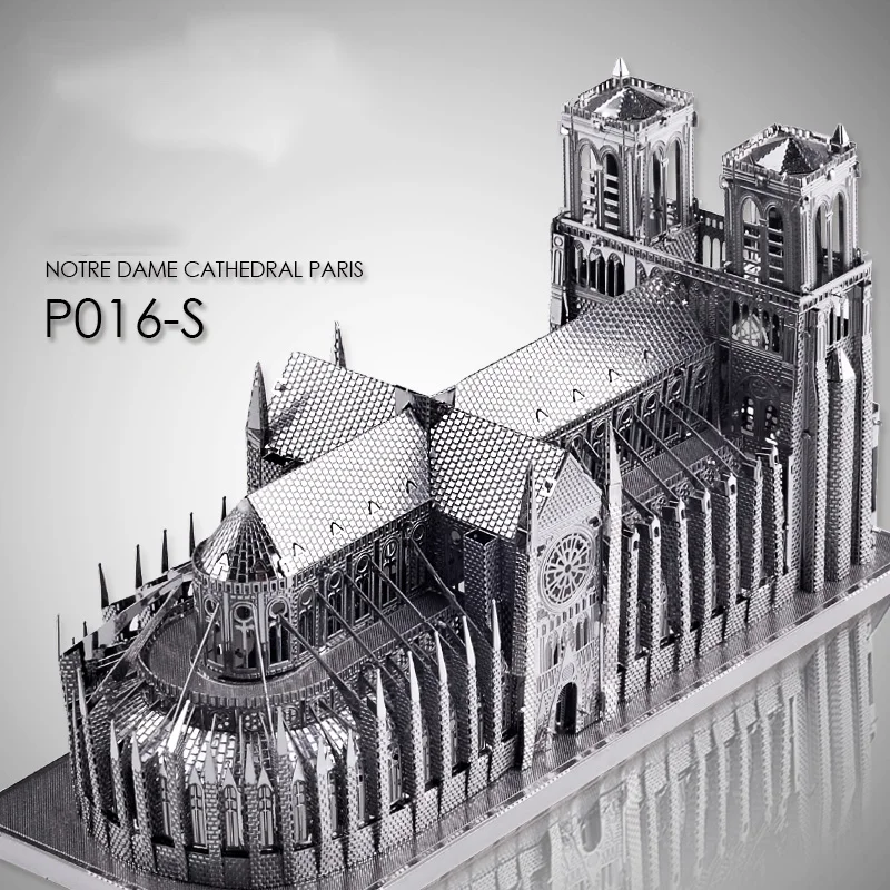 

Piececool 3D Metal Puzzle Toy DIY Aseembly Model Metal Crafts Noter Dame Cathedral Paris Palace Architecture Funny Toys For Kids