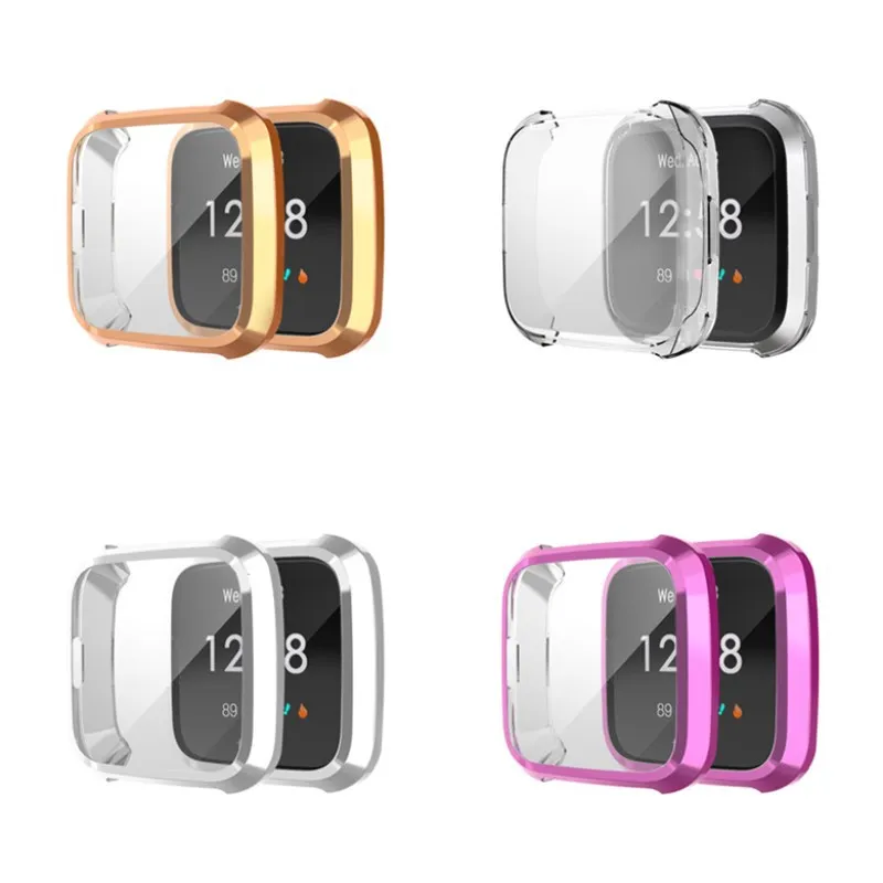 

For Fitbit Versa Lite Smartwatch Bracelet Plating Smart Watch Cover Protector Watch Protective Cover Case Wearable Accessories