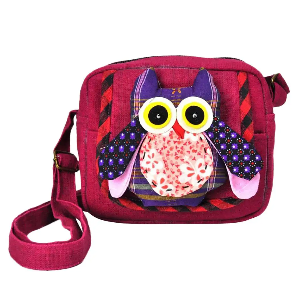 

Cute Ethnic Style Owl Pattern Print Shoulder Bag Fashion Vintage Small Crossbody Messenger Handbag For Women Ladies Handbags Bag