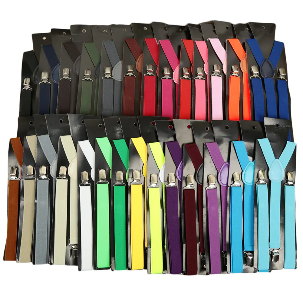 Colorful Adjustable Suspender Brace Belt for Men and Women, Clip-on Unisex Pants Braces with Fully Elastic Y-back Straps image 6
