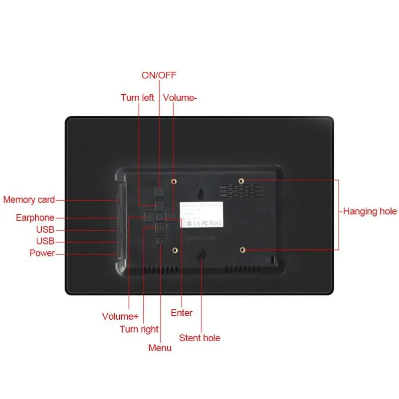 12,1 дюймов цифровая фоторамка HD 1280x800 светодиодный дисплей задний свет электронный альбом фото Музыка Видео цифровые фоторамки