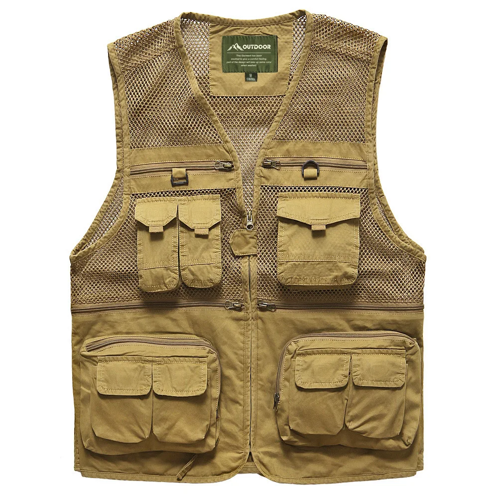 New Multi-pocket mesh photography fishing vest outdoor climbing Waistcoat 