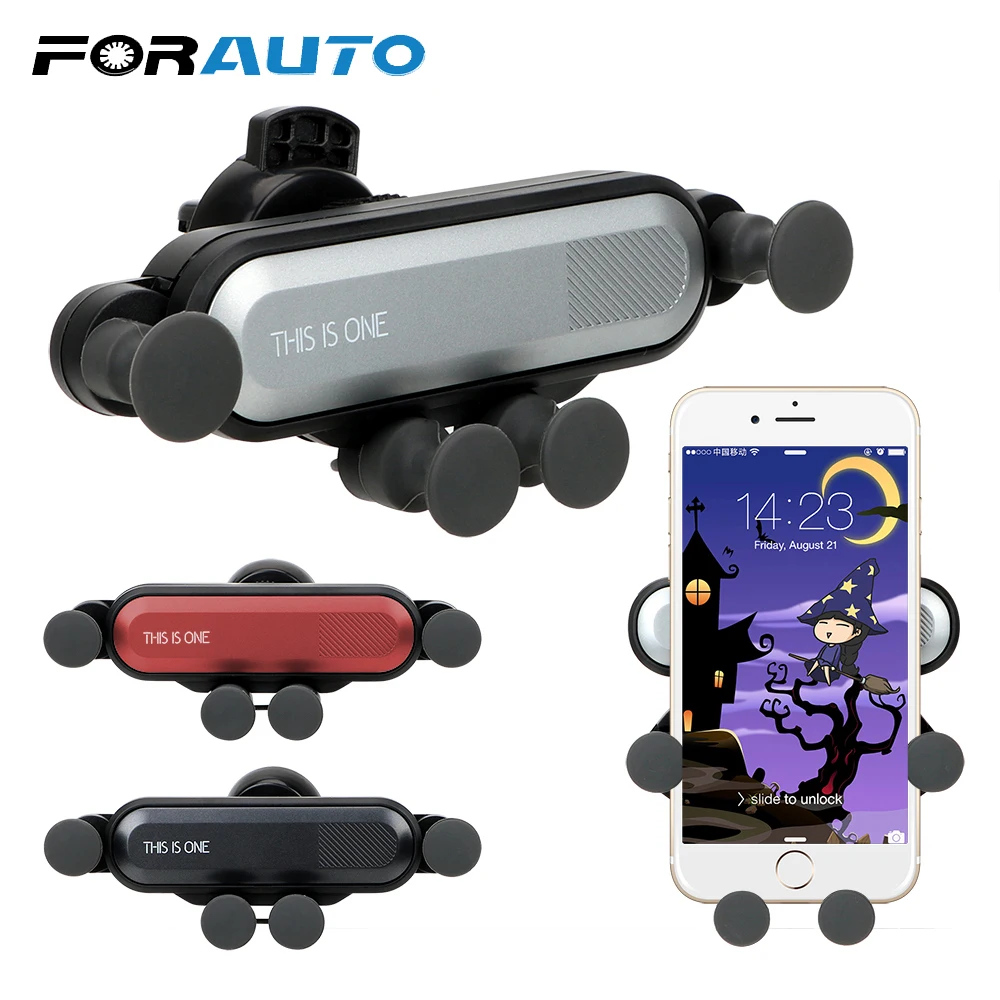 

FORAUTO Car Phone Holder Air Vent Mount Support Mobile Phone Stand Gravity Bracket Universal Adjustable Interior Accessories