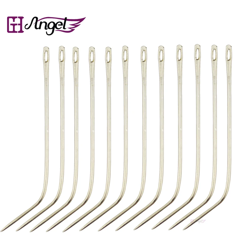 Charlie's Angels 12pcs J TYPE Weaving Needle Hook /Sewing Needles For