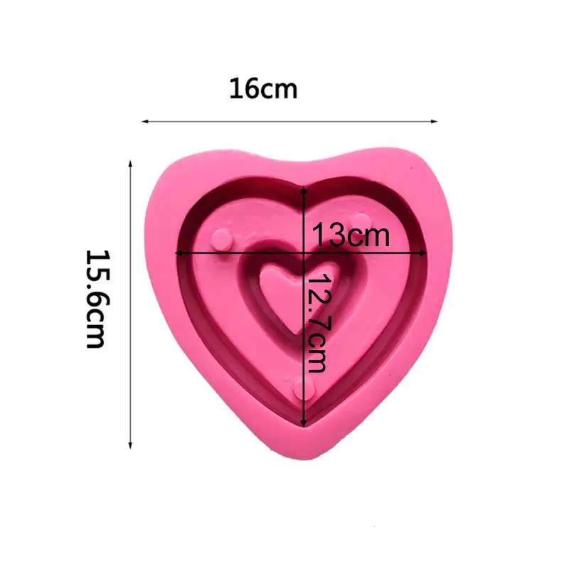 15*16 см в форме сердца цветочный горшок силиконовая форма суккуленты цветы в горшках украшение дома Садоводство Бетон цемент горшок лоток плесень