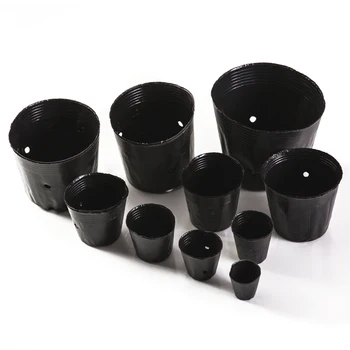 

100pcs Plastic Nursery Pot Plant Seedling Pouch Holder Raising Bag Nutrition Pots Garden Supplies WXV Sale