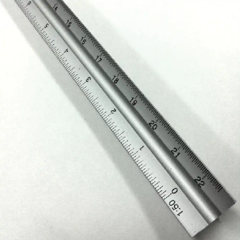30cm Architect Engineer Technical Triangle Scale Ruler Aluminum Alloy Accurate Silver Ruler Rulers Aliexpress