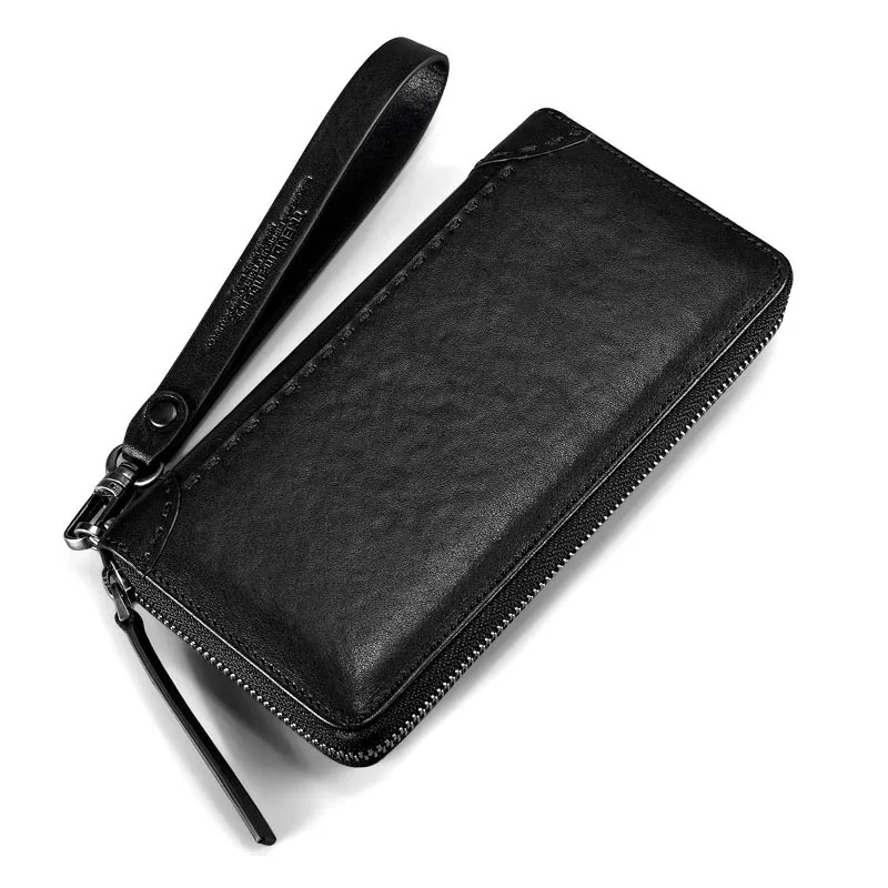 

MANBERCE Brand Handbag Men Leather Genuine Business Large Capacity Clutch Bag Brand Men's Purse Cowhide Wallet Free Shipping