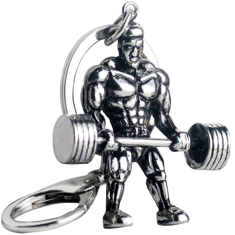 

Weights of creative key chain exercise metal key chain accessories dumbbell strong man wholesale