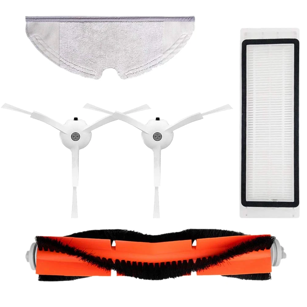 

Replacement For Xiaomi Mi Roborock S50 S51 Roborock 2 Vacuum Cleaner 2 Accessories Pack Of 1 Main Brush,1 Hepa Filter,2 Side B