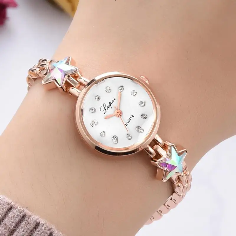 

2019 LVPAI Women Bracelet Watch Simple Rhinestones Clock Luxury Quartz Watches Fashion Brand Ladies Casual Clock Dropshiping
