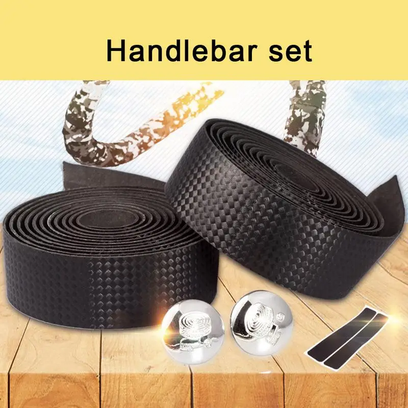 3M Road Carbon Fiber Bike HandleBar Tape Cycling Race Bicycle Grips MTB Tape With 2 Strips + 2 Plugs