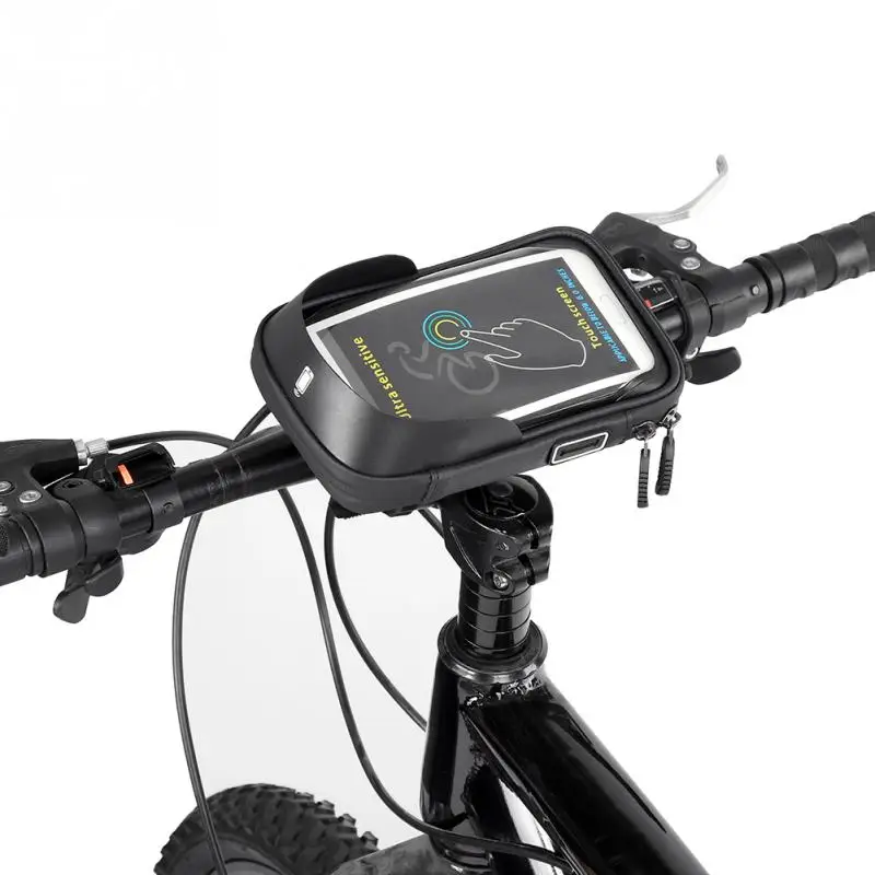 Best 6.0 inch MTB Mountain Road Bike Phone Bags Touch Screen Phone Mount Waterproof Bicycle Handlebar Cycling Cell Phone Bag 5