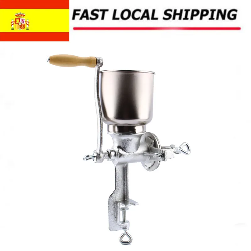 Manual Coffee Grain Mill Grinder Kit with Cast Iron of Large Funnel for Grain Corn Wheat Home