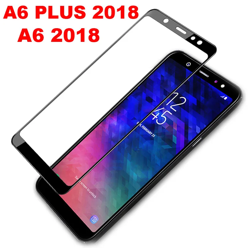 3D полное стекло для Samsung A6 2018 Plus защита экрана Galaxy A8 Закаленное пленка 9H |