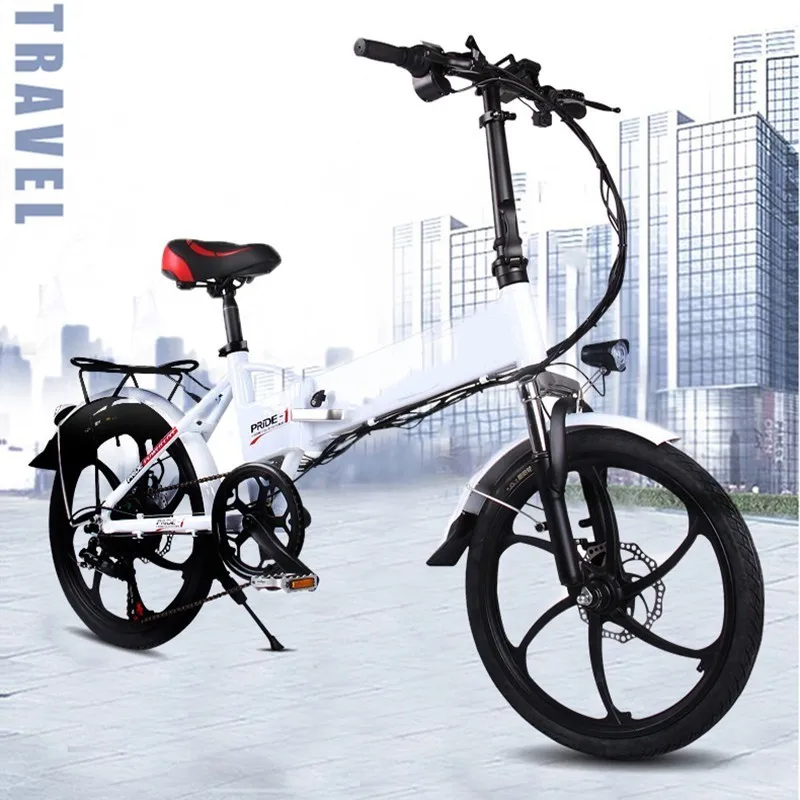 

LANKELEISI Fold Electric Power foldable Bicycle Lithium Battery Mini Adult Car charger folding road moutain bike Vehicle