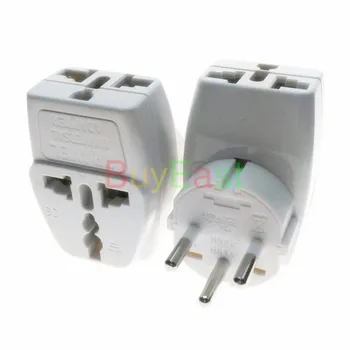 

10 x Israeli 3 Way Multi Outlet Electrical Plug Adapter Universal Socket change AU/US/UK/EU.....to Israel 250V 10A WT