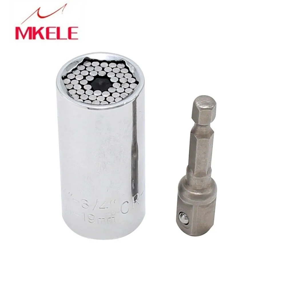 

Universal Torque Wrench Head Sleeve 7-19mm Drill Ratchet Bushing Spanner Key Multi Hand Tools diagnostic-tool