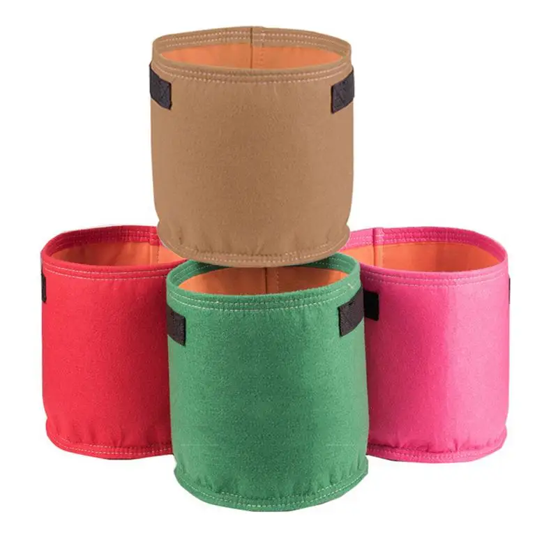 

2/3/5/10 Gallon Colourful Planting Pot Plant Pouch Root Container Grow Bag Tool Plant Grow Bags