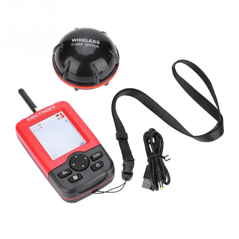 

Wireless Remote Sonar Sensor Fish finder Underwater Echo Sounder Fish Finder LED Backlight Display Fish Discover Tools