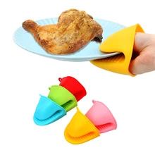 Противоскользящий держатель для кастрюли с зажимом для приготовления пищи рукавица для Гриль-барбекю изоляция кухонная Силиконовая прихватка для печи термостойкие перчатки зажимы