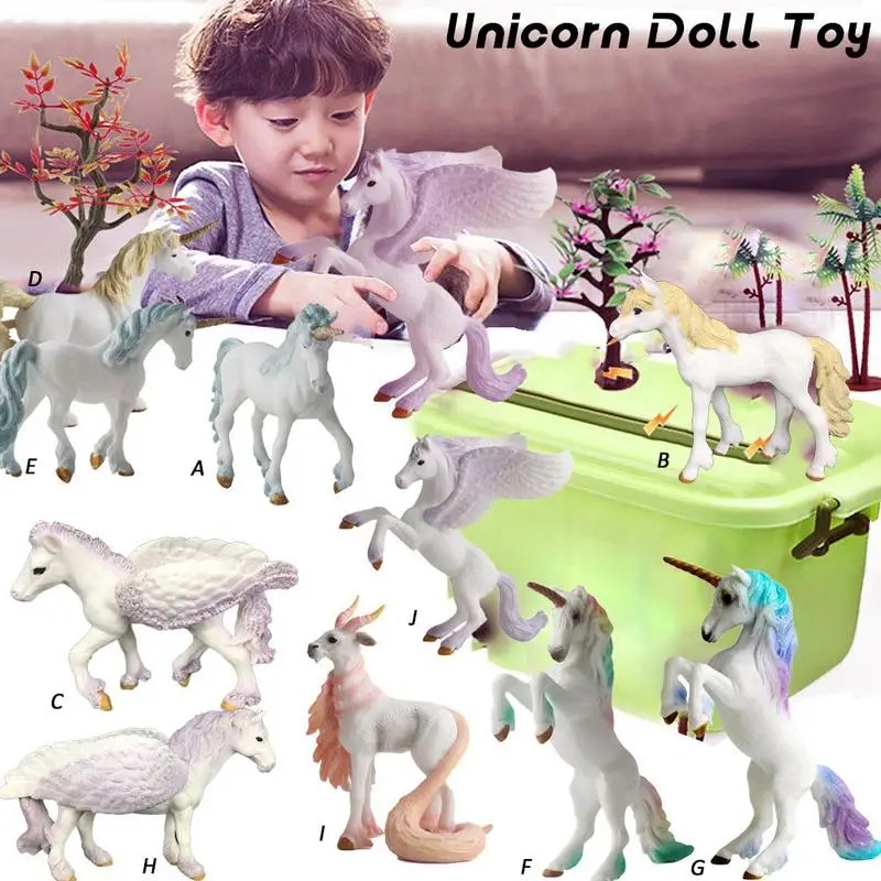 

Pegasus Doll Toy Simulation Mini Animal Model Unicorn Flying Horse Figure Model Wild Figures Kids Educational Toys Figurine