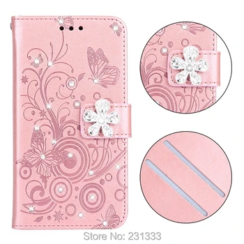 

C-ku Diamond Strap Wallet Leather Pouch Case For Samsung Galaxy J4 PLUS J6 J3 J5 J7 2017 A5 A6 A8 2018 Flower Stand Cover 100PCS