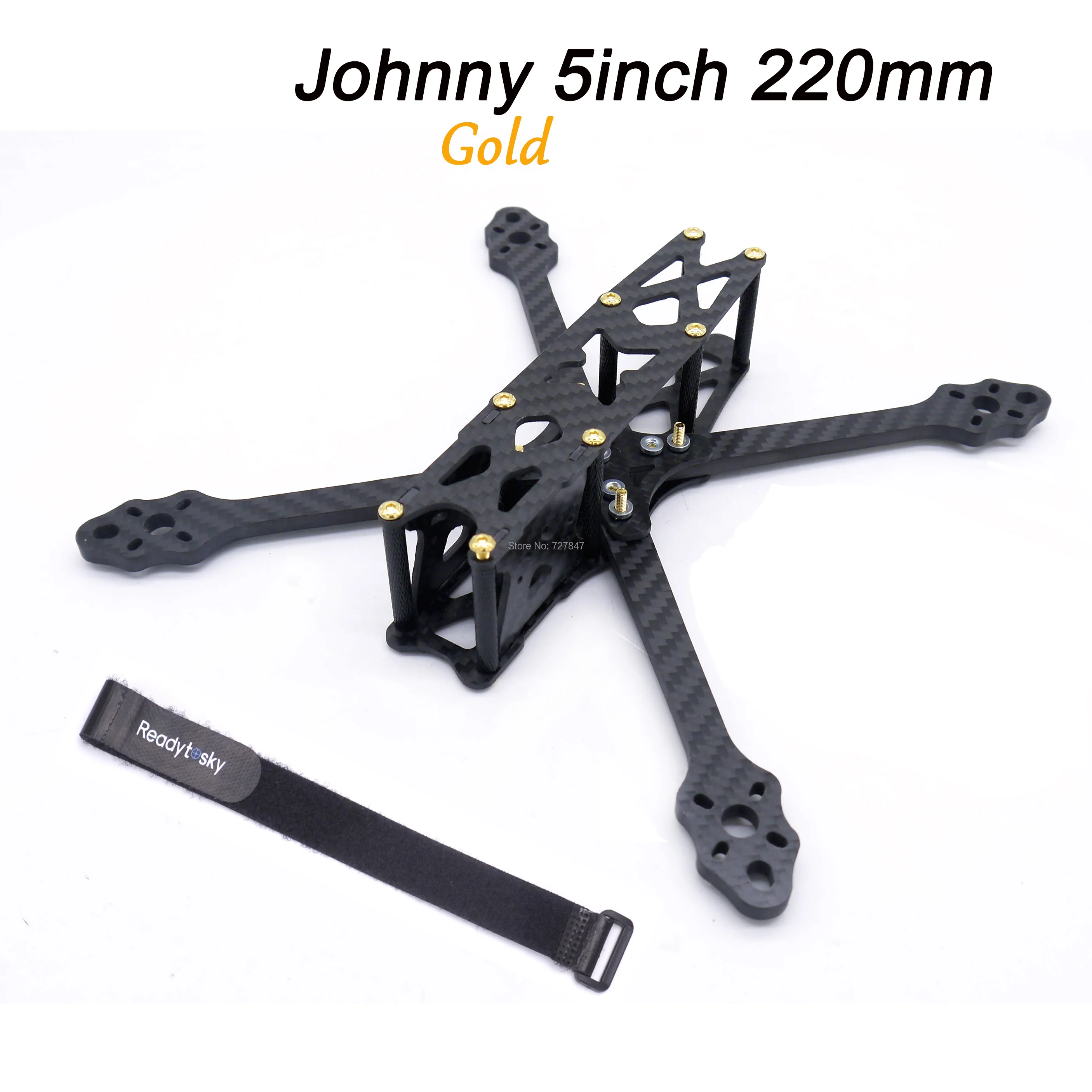

Johnny 5inch 220mm 5mm Arms with Gold Aluminum Screws true X frame kit For FPV Quadcopter Drone