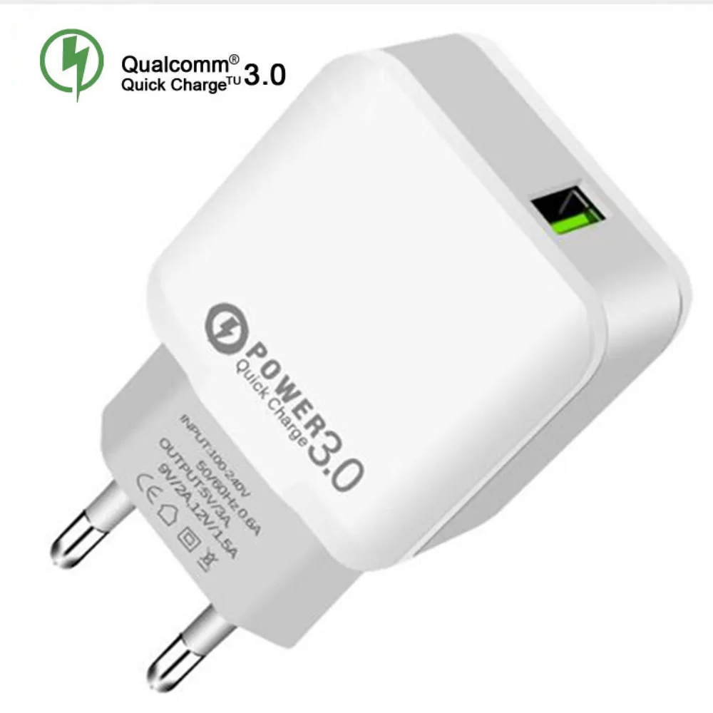 

QC 3.0 USB Charger Quick charge 3.0 for Samsung Xiaomi Huawei Mobile Phone Charger Adapter For iphone 5 5s 6 7 8 Plus X Xs Cable