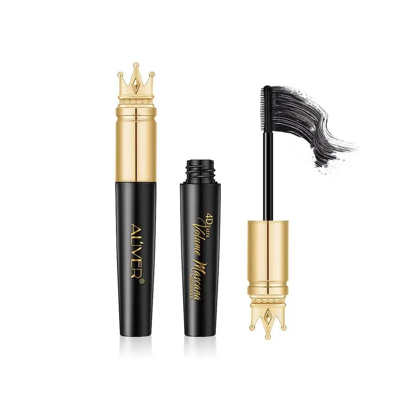 

Crown 4D Mascara Long Thick Curling Eyelashes Makeup Tool Waterproof Smudge-proof Hypoallergenic Lengthening Quick Dry Natural