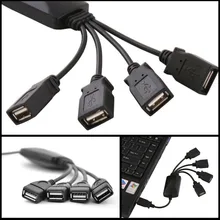 1X4 Порты и разъёмы Micro зарядное устройство черз порт USB Hub адаптер кабель для портативных ПК