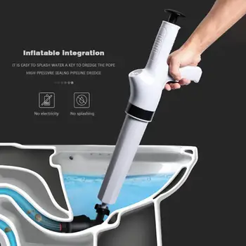 

High Pressure Air Drain Blaster Clog Dredge Clogged Remover Toilet Plunger Cleaner Pump for Bath Toilets Bathroom Show