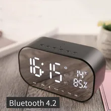 LED Digital Display Alarm Clock W/ FM Radio wireless Bluetooth Speaker Support Aux TF USB Music Player Wireless LED Alarm Clock цена LED Digital Display Alarm Clock W/ FM Radio wireless Bluetooth Speaker Support Aux TF USB Music Player Wireless LED Alarm Clock цены онлайн