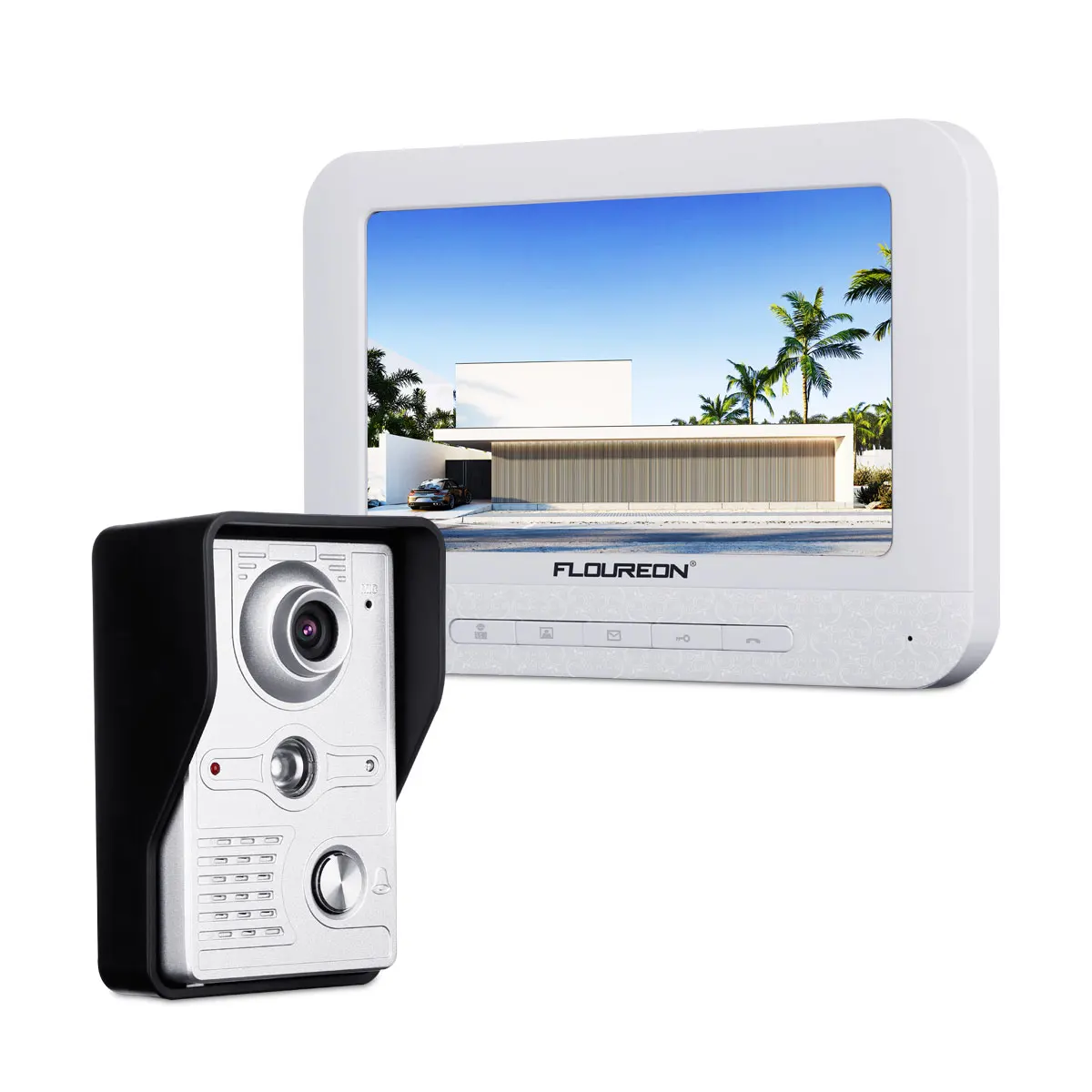 

FLOUREON 7 inch Wired TFT LCD Video Doorbell Interphone Security Intercom Doorbell IR CCTV Camera Monitor AU