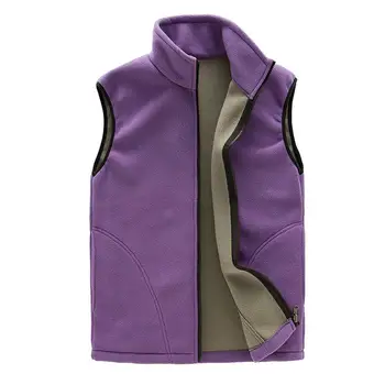 

MISSKY Women Vest Breathable Fleece Vest Warm Solid Color Gilet Sleeveless Coat For Winter