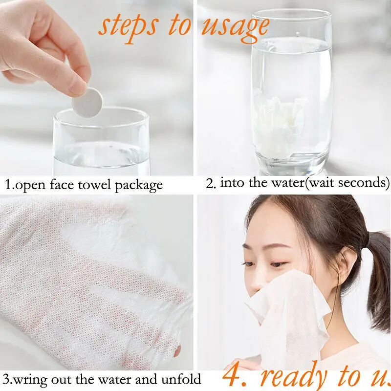 Cotton Portable Travel Non-woven Fabric Disposable Compressed Wash Cloth Towels