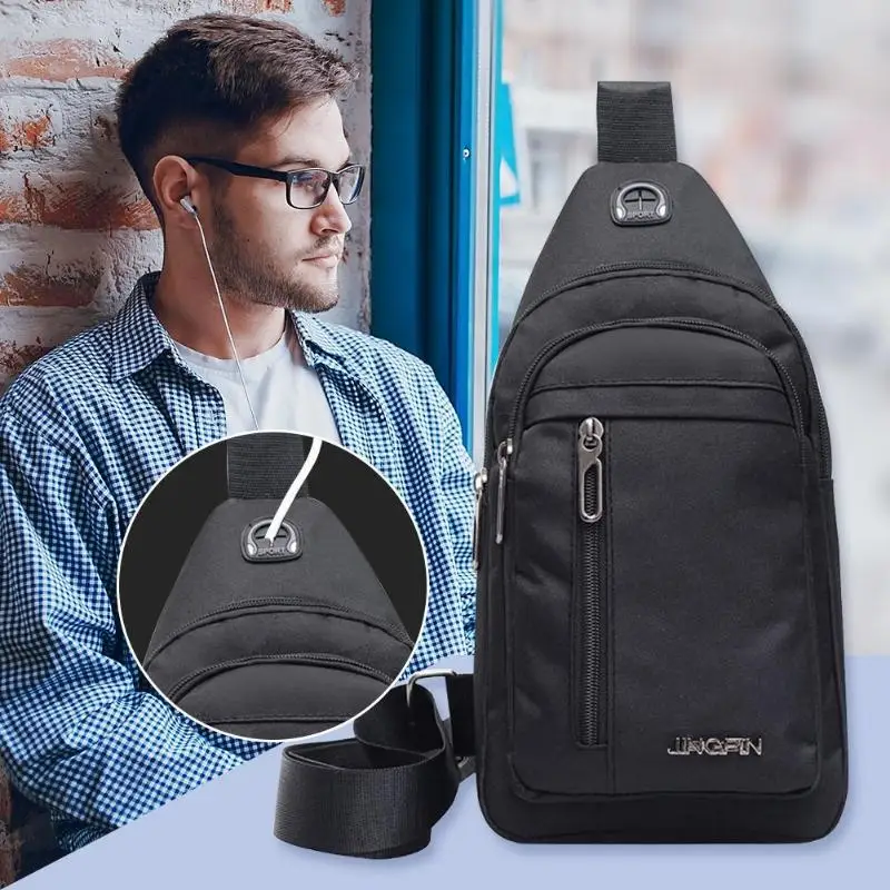 

Mens Chest Satchel Messenger Bags Nylon Casual Shoulder Sling Crossbody Bag