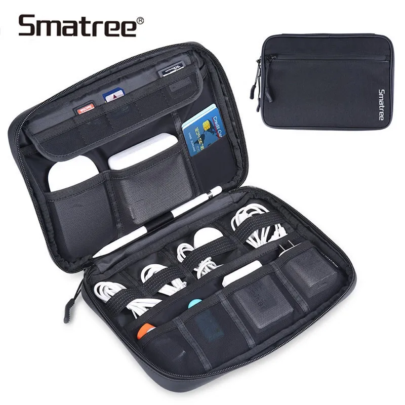 

Smatree Travel Case Black Organizer Electronics Bag Compatible Cables for Memory Cards,Apple Pen,iPad Mini 7.9''