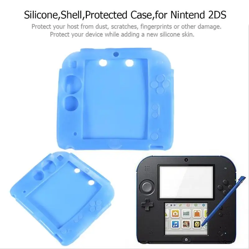 

Soft Silicone Shell Housing Dustproof Protected Skin Cover Case Frame for Nintend 2DS Game Console High Quality Protected Case