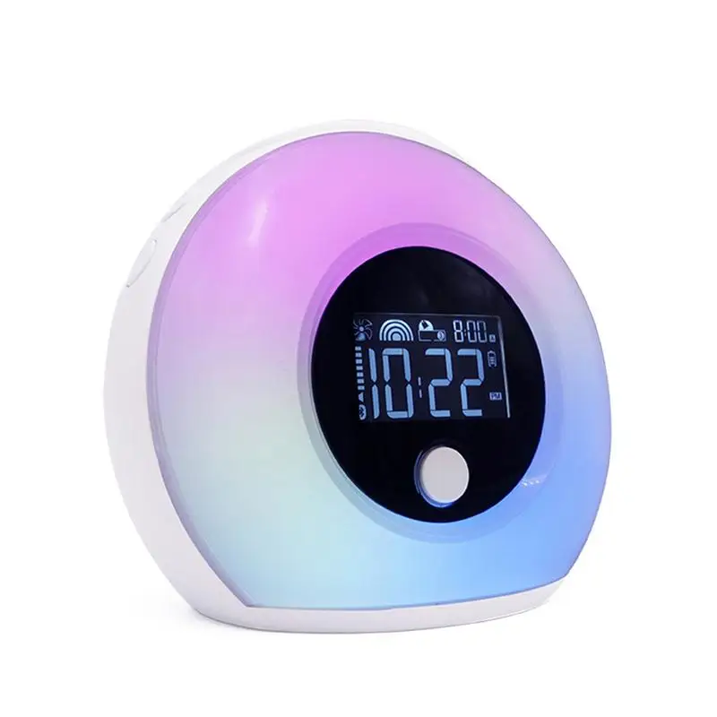 

Bluetooth Speaker New Portable Wireless With Alarm Clock LED Light Audio Five Kinds Of Colorful Fluorescent Light Mode
