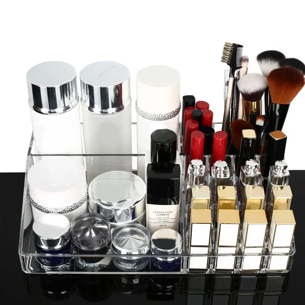 

Cosmetic Storage Box Acrylic Transparent Display Stand Storage Case Makeup Storage Box For Eye Shadow Blusher Lipsticks