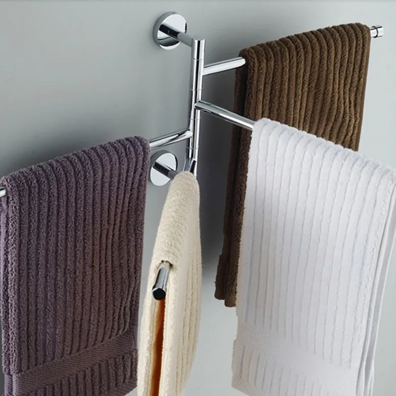 

Stainless Steel 4 Rod Towel Rack Wall Mounted Towel Rack Holder Bathroom Hanger Holder Organizer Bathroom Hanger Accersories