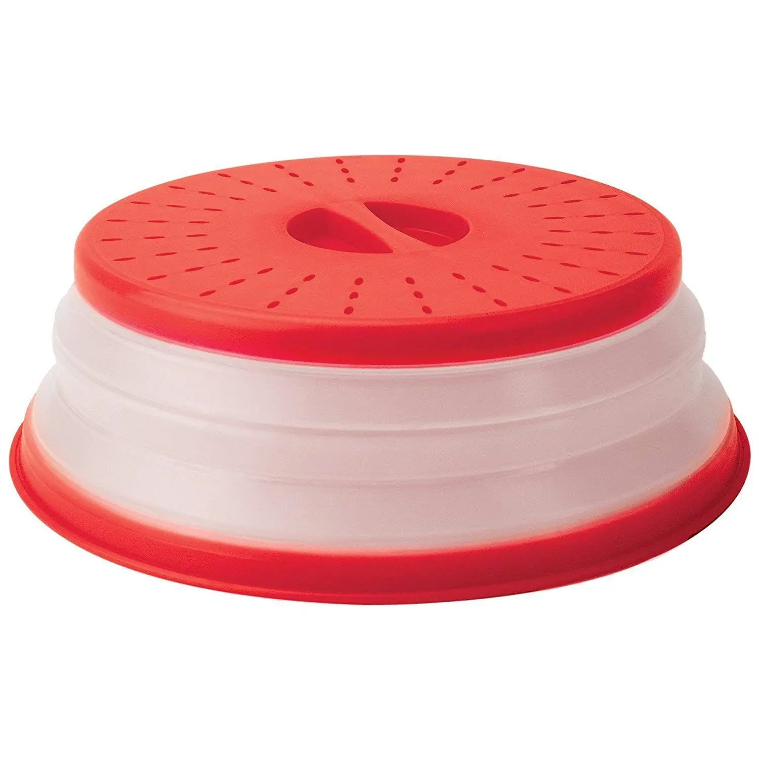 

Easy Grip,Collapsible Microwave Cover Plate Cover Colander Strainer for Fruit Vegetables