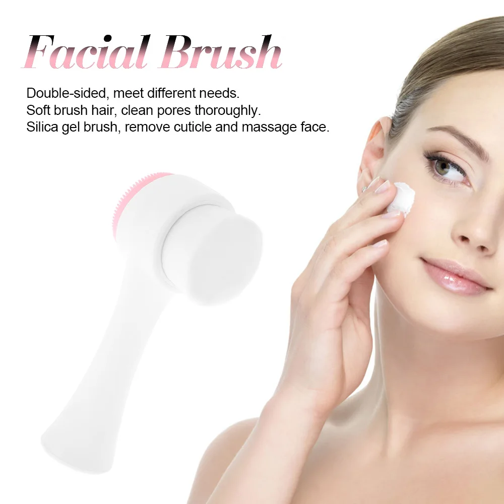 2 in 1 Face Brush Facial Cleaning Brush with Soft Bristles Pore