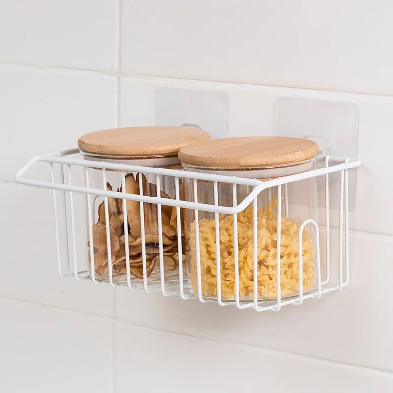ORZ настенная кухонная корзинка для хранения полотенец Держатель с крючками приправа подвесная корзина для специй органайзер для кухонных принадлежностей