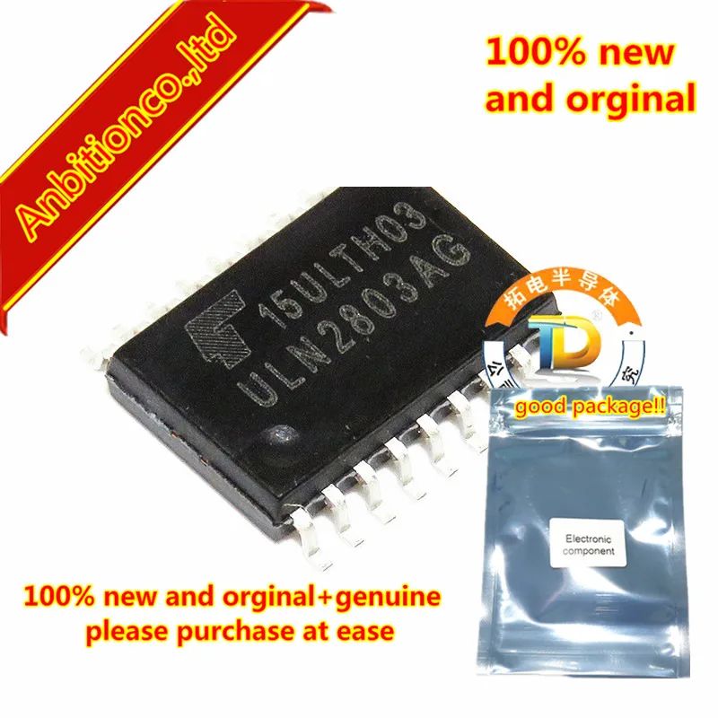 

10 шт 100% новый и оригинальный ULN2803AG SOP18 в наличии