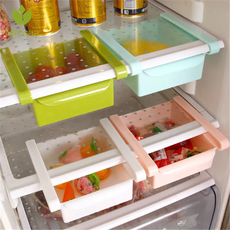 

Refrigerator Shelf Rack Holder Fridge Shelf Holder Pull-out Storage Drawers Organiser Space Saver Food Storage Kitchen Tool Box