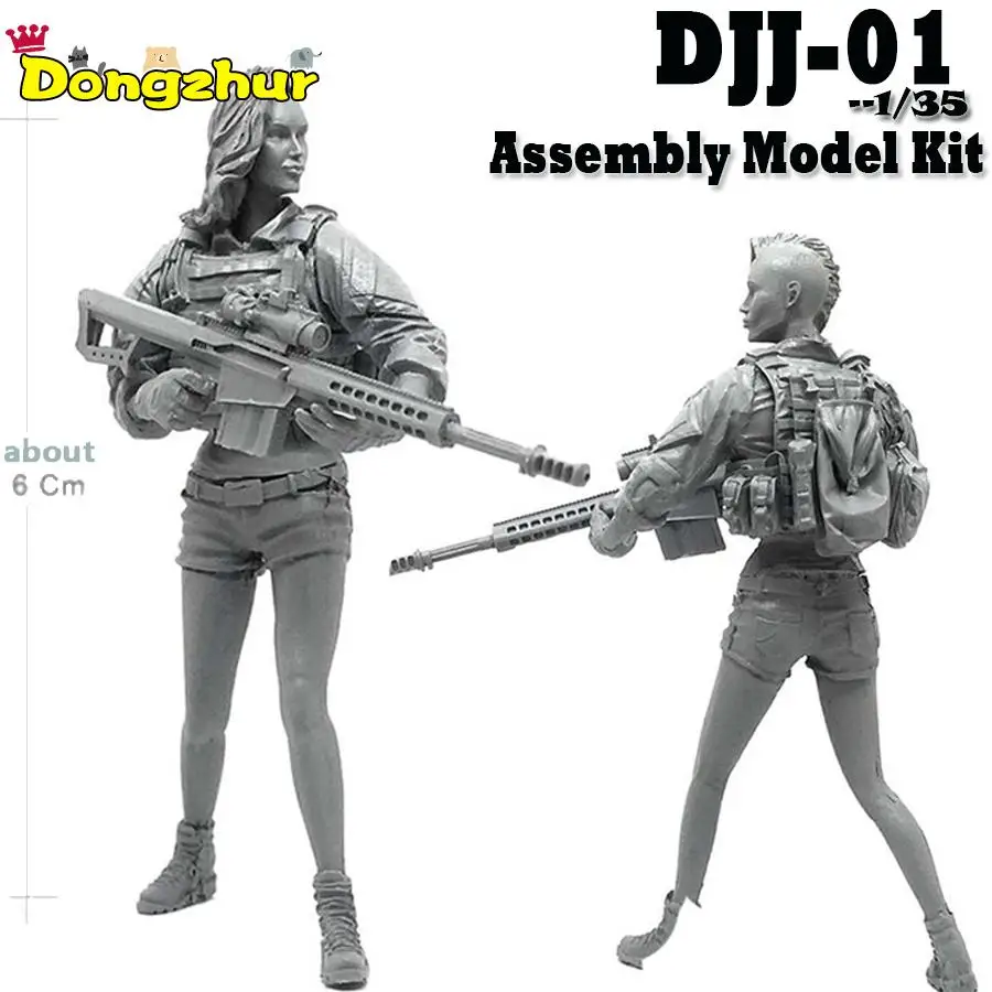 Миниатюрный 1/35 Современная армия женский солдат Лара серии отдельных Солдат Смола Модель Рисунок комплект DJJ-01