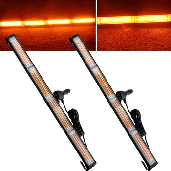 

2pcs 59*4.5*5cm Yellow DC 10V~30V 72W COB LED Car Truck Beacon Flash Emergency Warning Light Bar